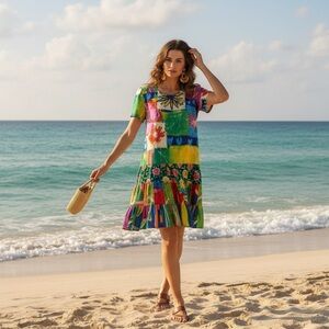 Vintage Jams World Hattie Drop Waist Dress - Fusion